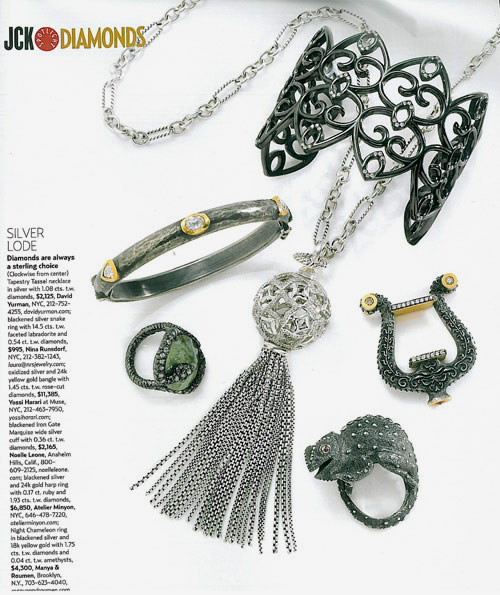 Night chameleon ring in JCK Magazine