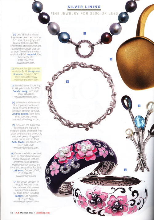 Volcanic bangle in JCK Magazine